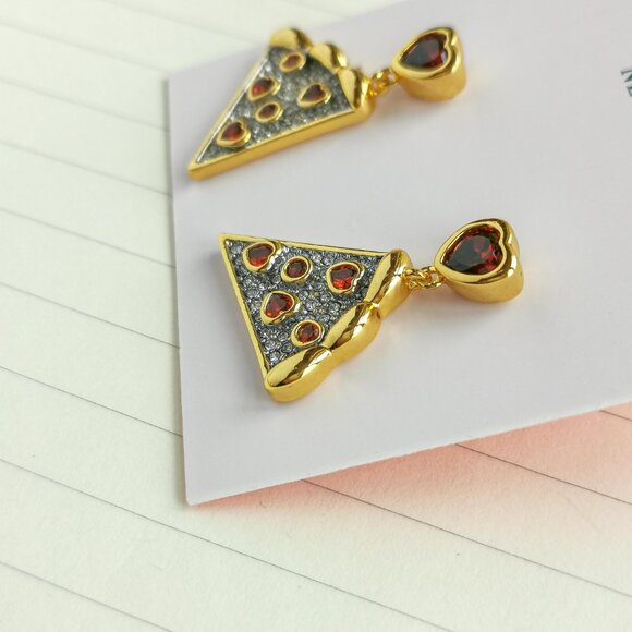 Pizza My Heart Gold Multicolor Drop Earrings - Kate Spade - Picture 2 of 3